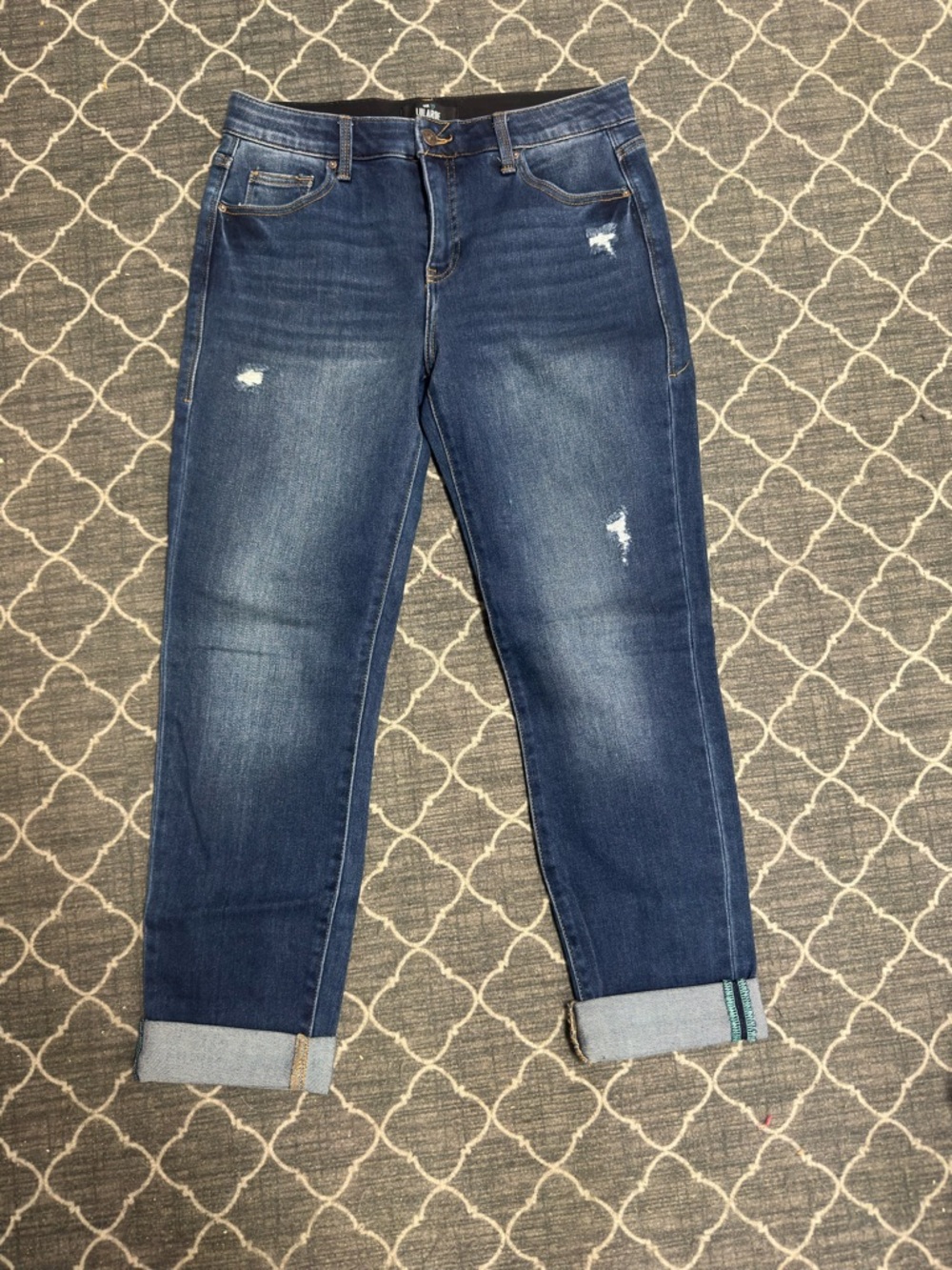LuLaRoe Dark Blue Distressed Boyfriend Jeans